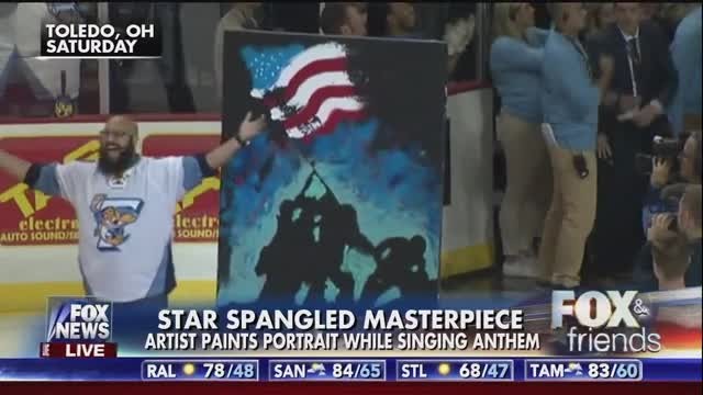 640x360 Fox News Artist Paints Patriotic Painting While Singing - Painting National Anthem