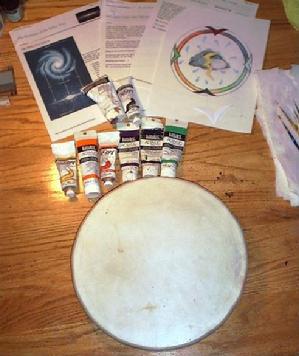 299x356 Native American Drums The Drum People - Painting Native American Drums