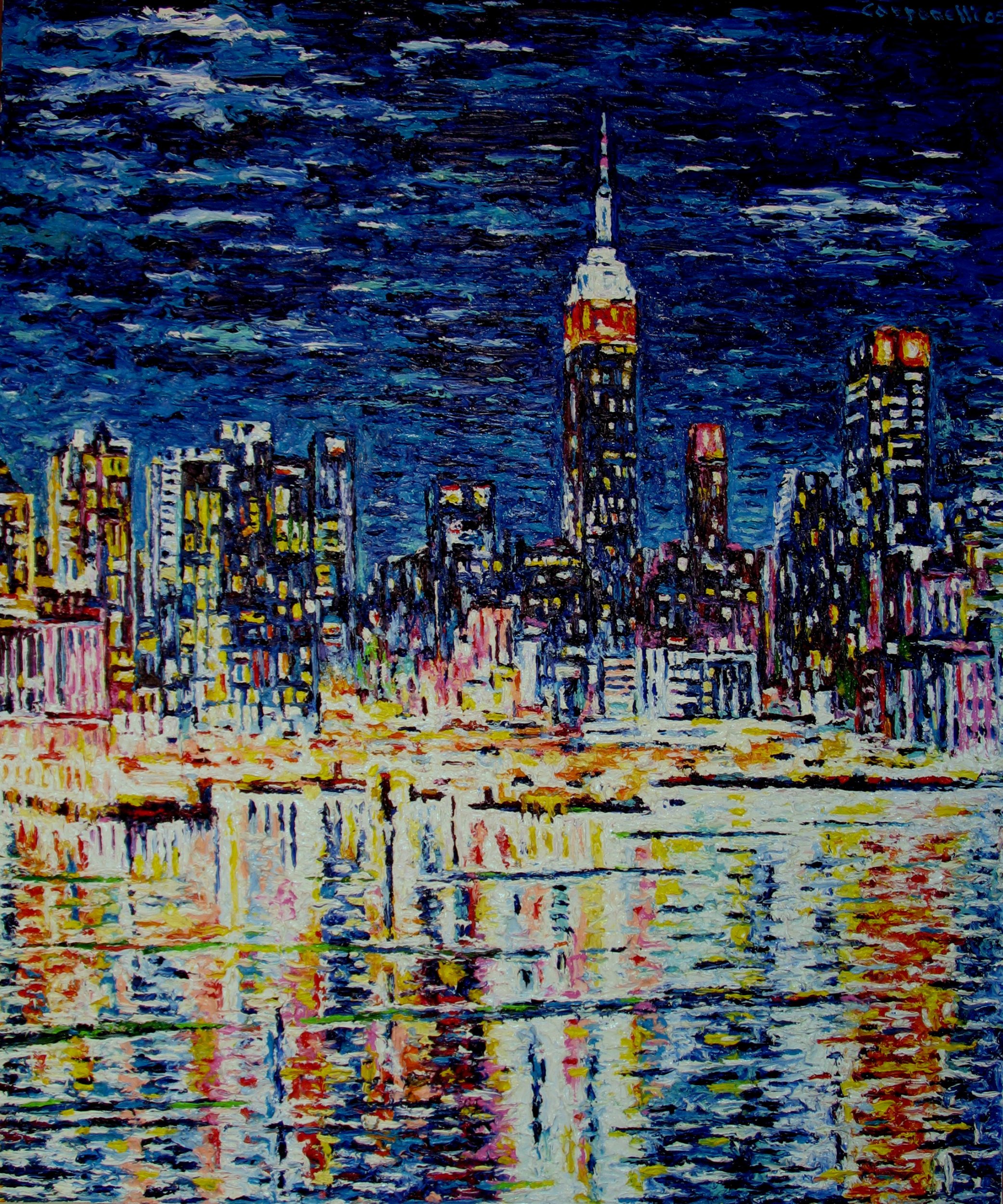 2083x2500 New York Skyline Di Notte Ii - Painting New York Skyline