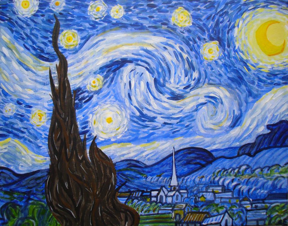 960x754 Paint Classic Starry Night! Manchester, Wednesday 14 March - Painting Night