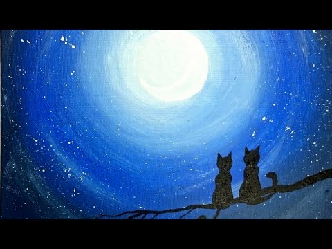 480x360 Cats On Branch - Painting Night