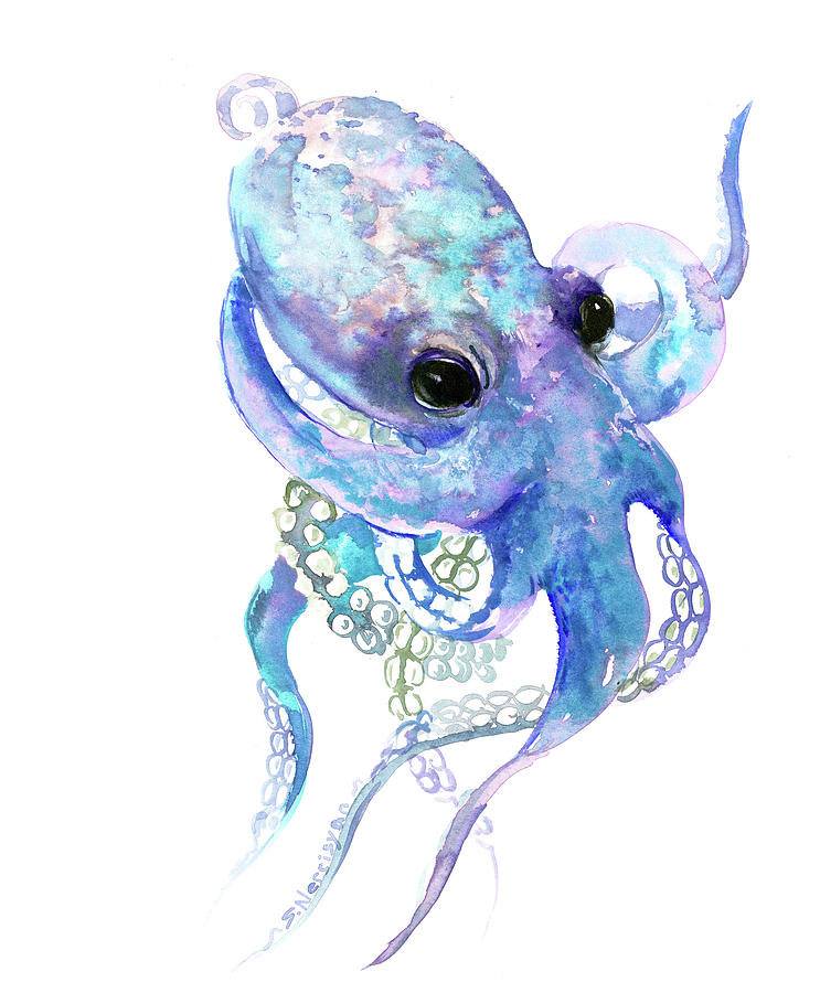 743x900 Octopus Painting By Suren Nersisyan - Painting Octopus