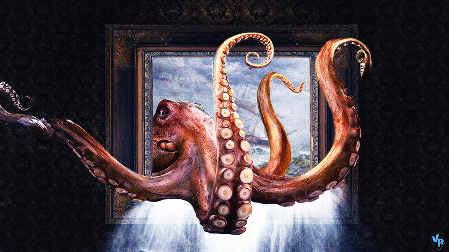 900x506 Octopus From Painting By Vreckovka - Painting Octopus