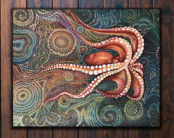340x270 Octopus Painting Etsy - Painting Octopus
