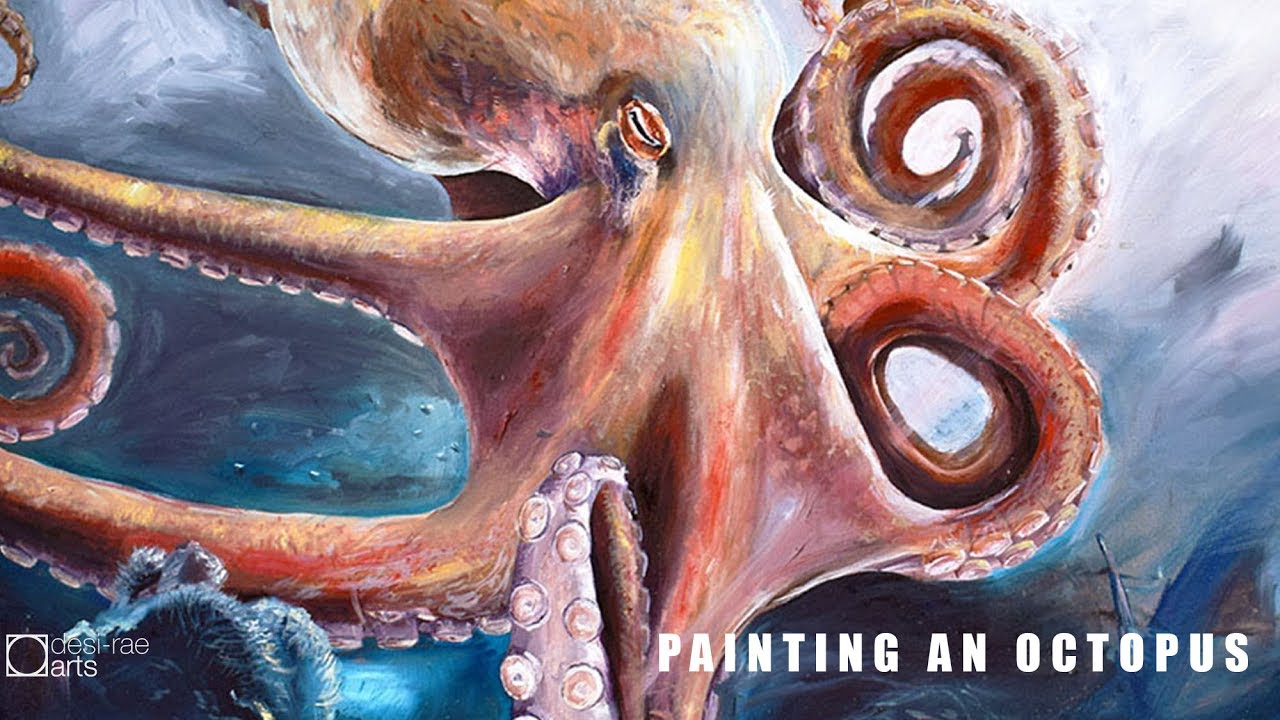 1280x720 How To Paint An Octopus Oil Painting Time Lapse - Painting Octopus