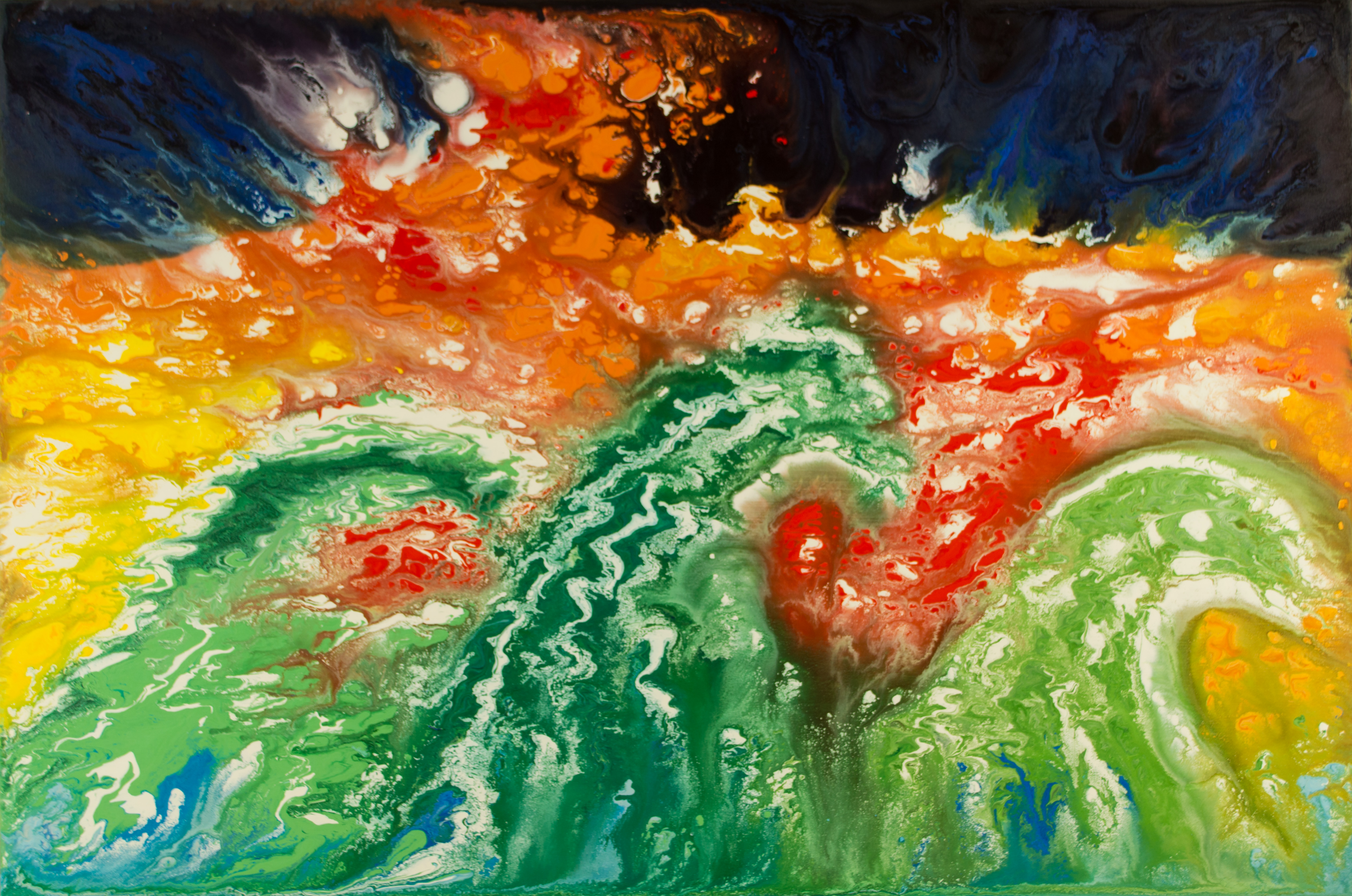 5040x3342 Andoreza Studios 3 Powerful Sisters A Abstract Seascape By - Painting Of 3 Sisters