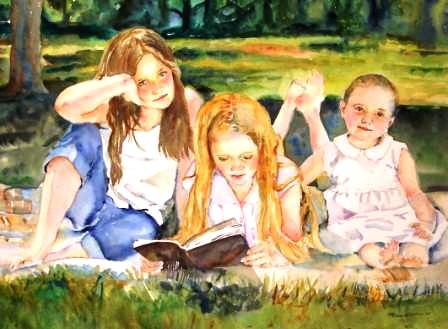 448x329 My Finest Hour - Painting Of 3 Sisters