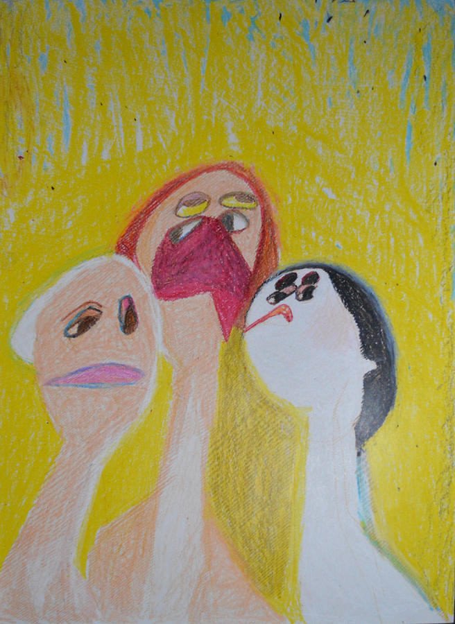 656x900 3 Sisters Painting By Nancy Mauerman - Painting Of 3 Sisters