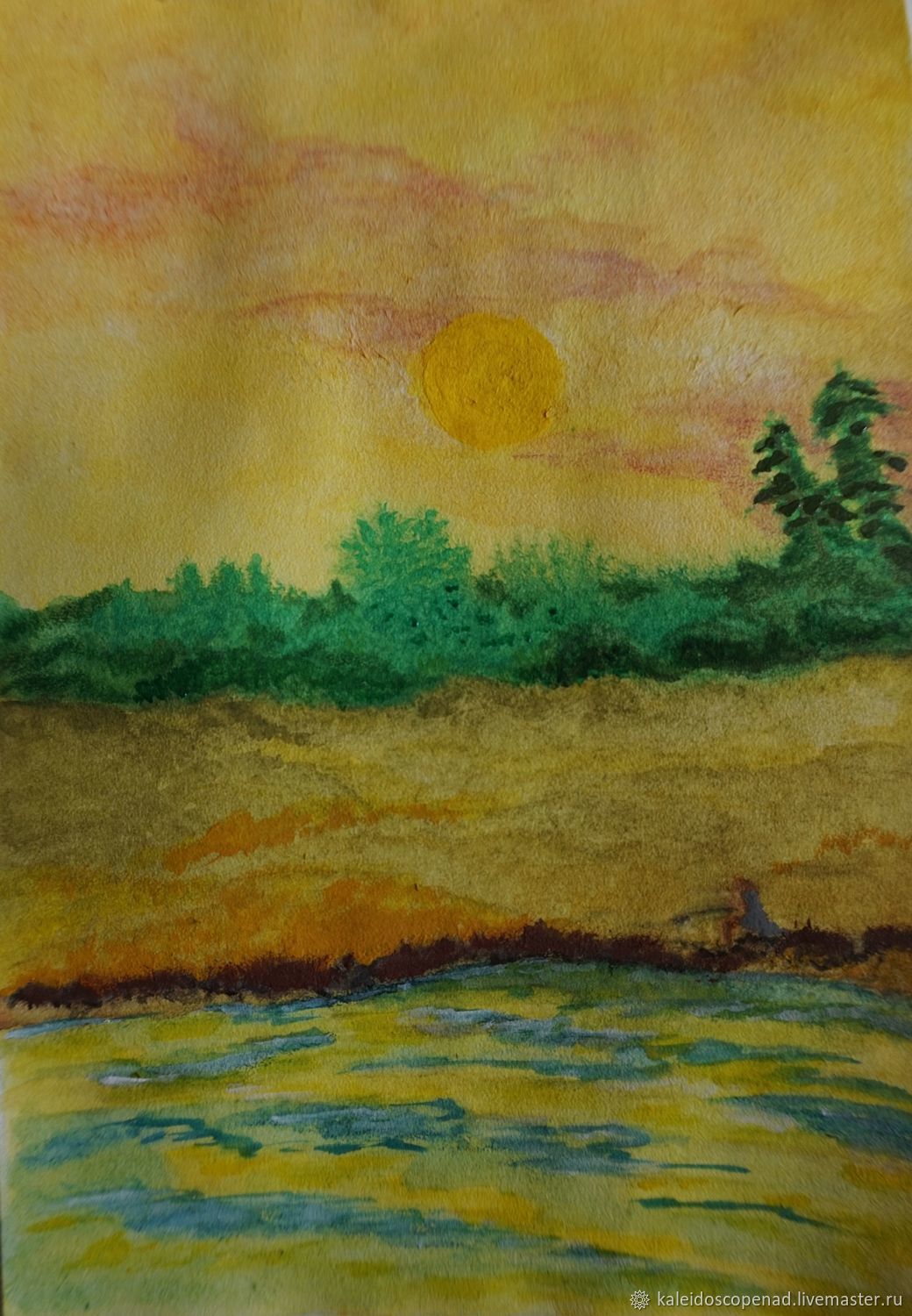 1040x1500 Watercolor Painting Of A Fisherwoman Shop Online On Livemaster - Painting Of A