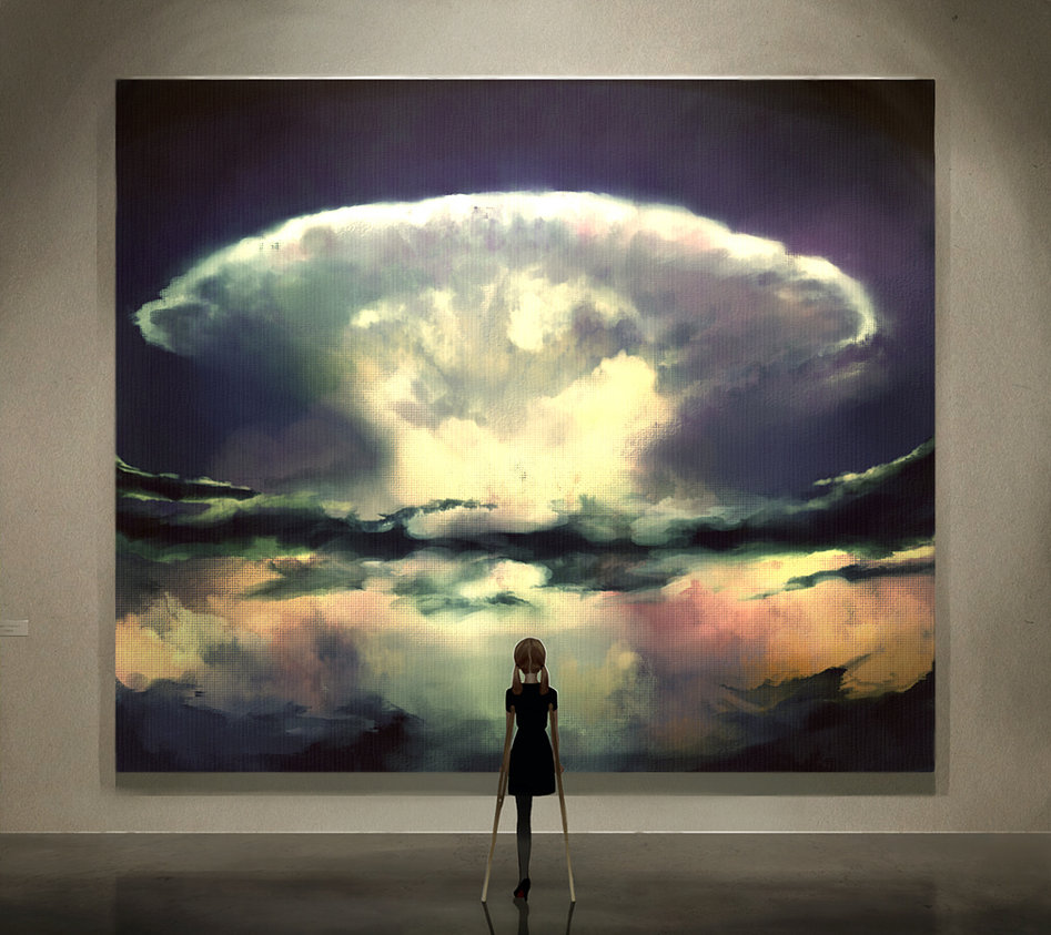 947x843 Girl In Front Of A Painting. By Megatruh - Painting Of A