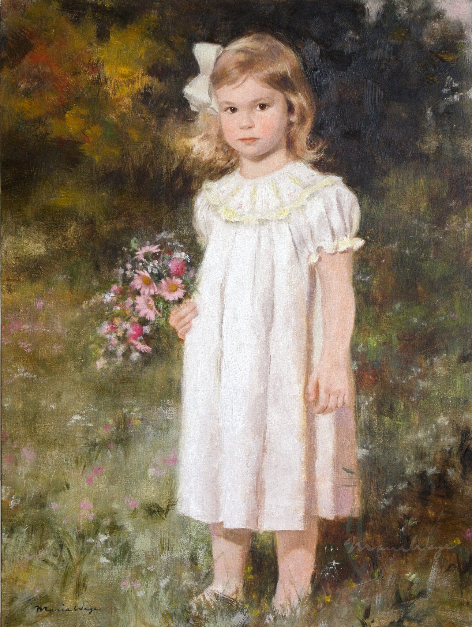 1542x2048 Custom Portrait Oil Painting 18x24 One Person Or Pet (45.72x60.96 - Painting Of A Baby Girl