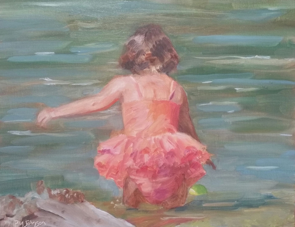 960x739 People And More - Painting Of A Baby Girl