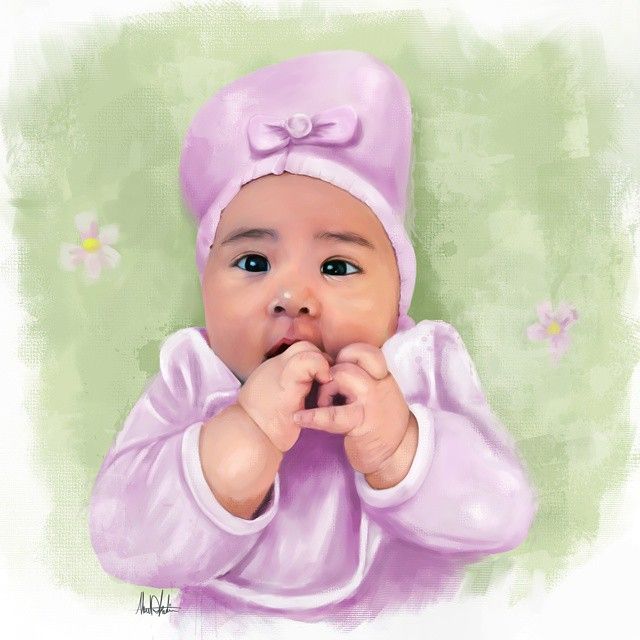 640x640 Alreem - Painting Of A Baby Girl