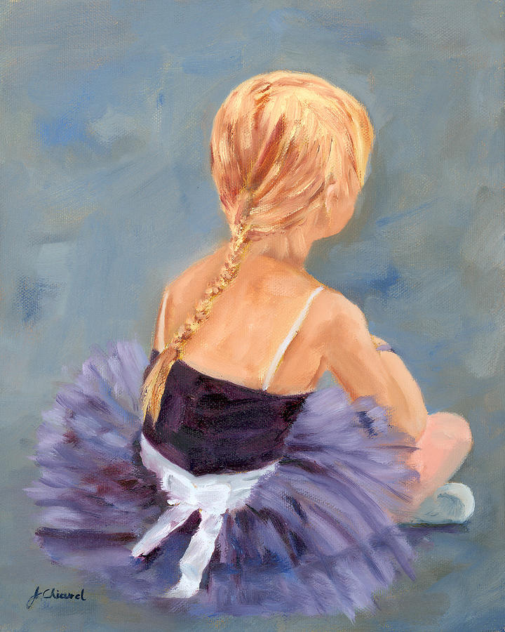 720x900 Little Ballerina Painting By Joe Chicurel - Painting Of A Ballerina