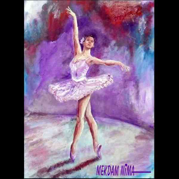 600x600 The Ballerina Oil Painting On Canvas - Painting Of A Ballerina