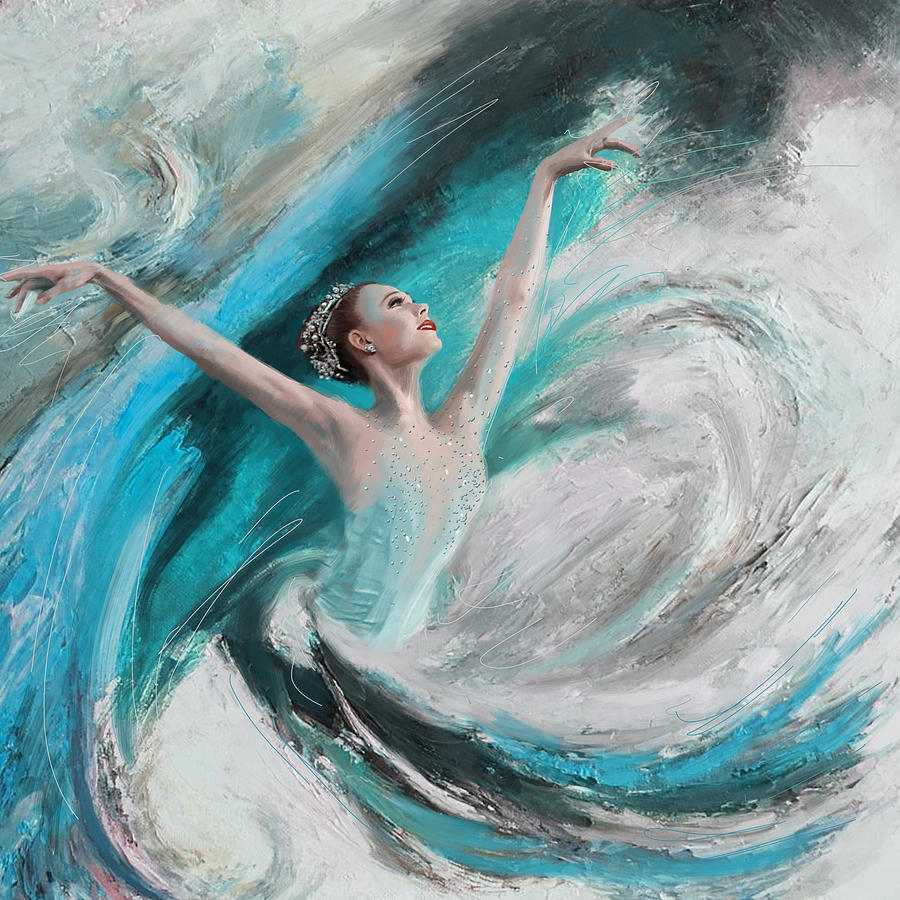 900x900 Ballerina Painting By Corporate Art Task Force - Painting Of A Ballerina