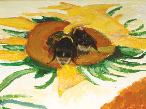 492x369 Insects As Art Lovers Bees For Van Gogh Artlink Magazine - Painting Of A Bee