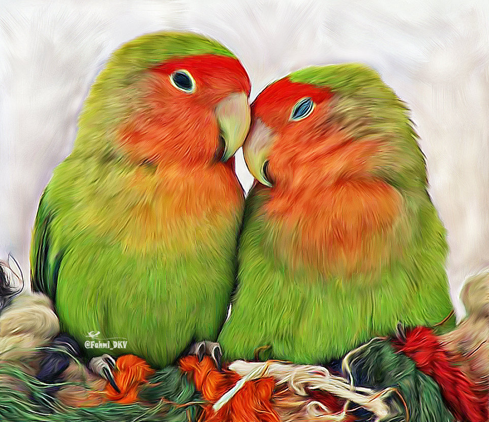 962x831 Bird Painting By Fahmi02 - Painting Of A Bird