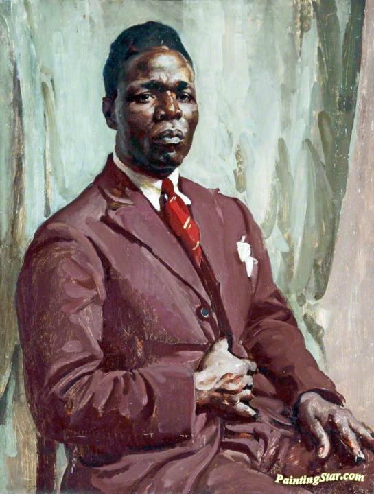 545x720 Half Length Portrait Of A Black Man Artwork By William Charles - Painting Of A Black Man