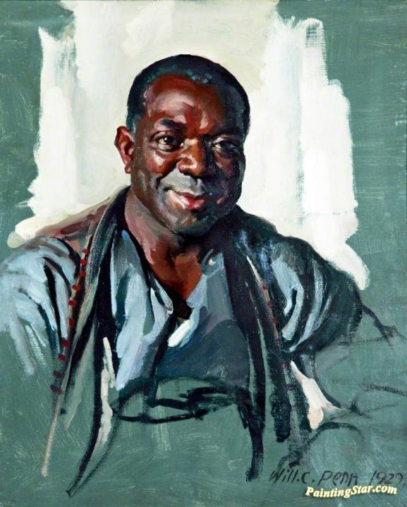 577x720 Head Of A Black Man Artwork By William Charles Penn Oil Painting - Painting Of A Black Man