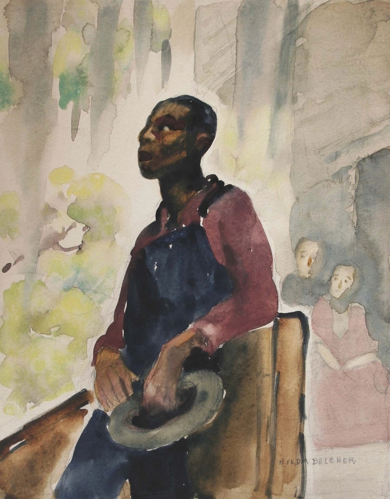 800x1024 Hilda Belcher Paintings, Drawings Ampamp Watercolors - Painting Of A Black Man