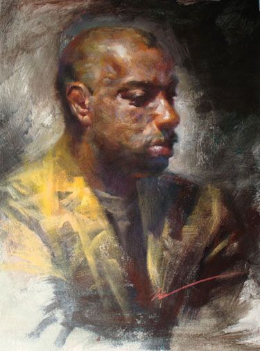 375x506 Juan Wu. Artodyssey Portraits Portraits - Painting Of A Black Man