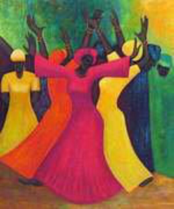 Painting Of A Black Woman Praying