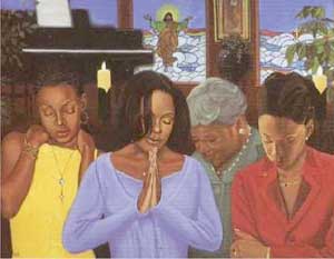 300x233 Pin By Thugg Love Passyon On Churchified - Painting Of A Black Woman Praying