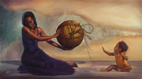 480x269 Black Art Black Church - Painting Of A Black Woman Praying