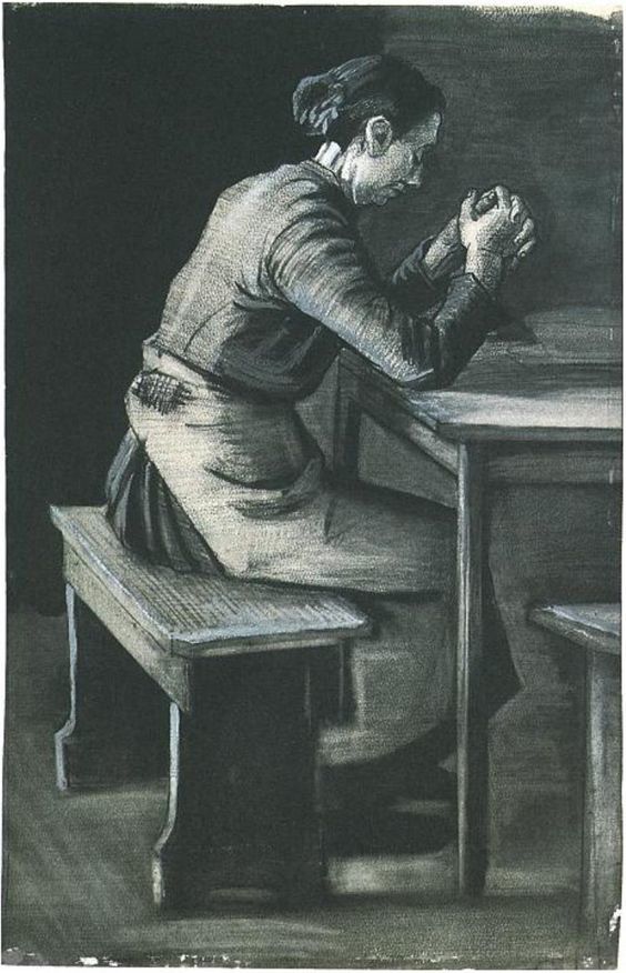 564x876 Artwork By Vincent Van Gogh - Painting Of A Black Woman Praying