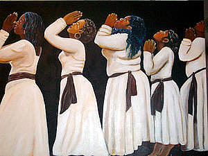 300x225 Black Woman Praying Art - Painting Of A Black Woman Praying