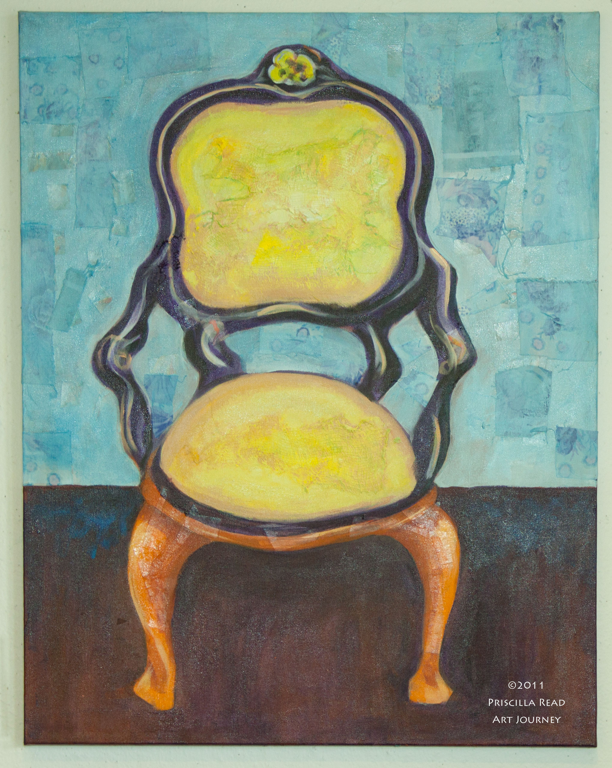 2039x2557 Inspired By Alice's Chair Priscilla Read Art Journey - Painting Of A Chair