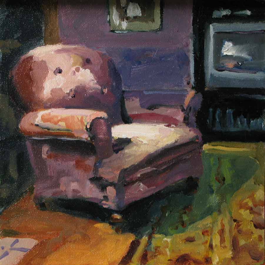 902x900 Interior With Velvet Chair Bill Sharp Paintings Blog - Painting Of A Chair