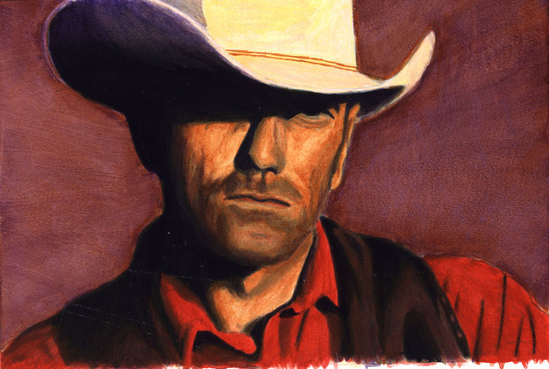 800x538 Cowboy Painting By Vincent H Nguyen - Painting Of A Cowboy