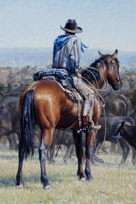576x864 Paintings - Painting Of A Cowboy