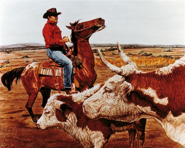 640x513 Susan Logan - Painting Of A Cowboy
