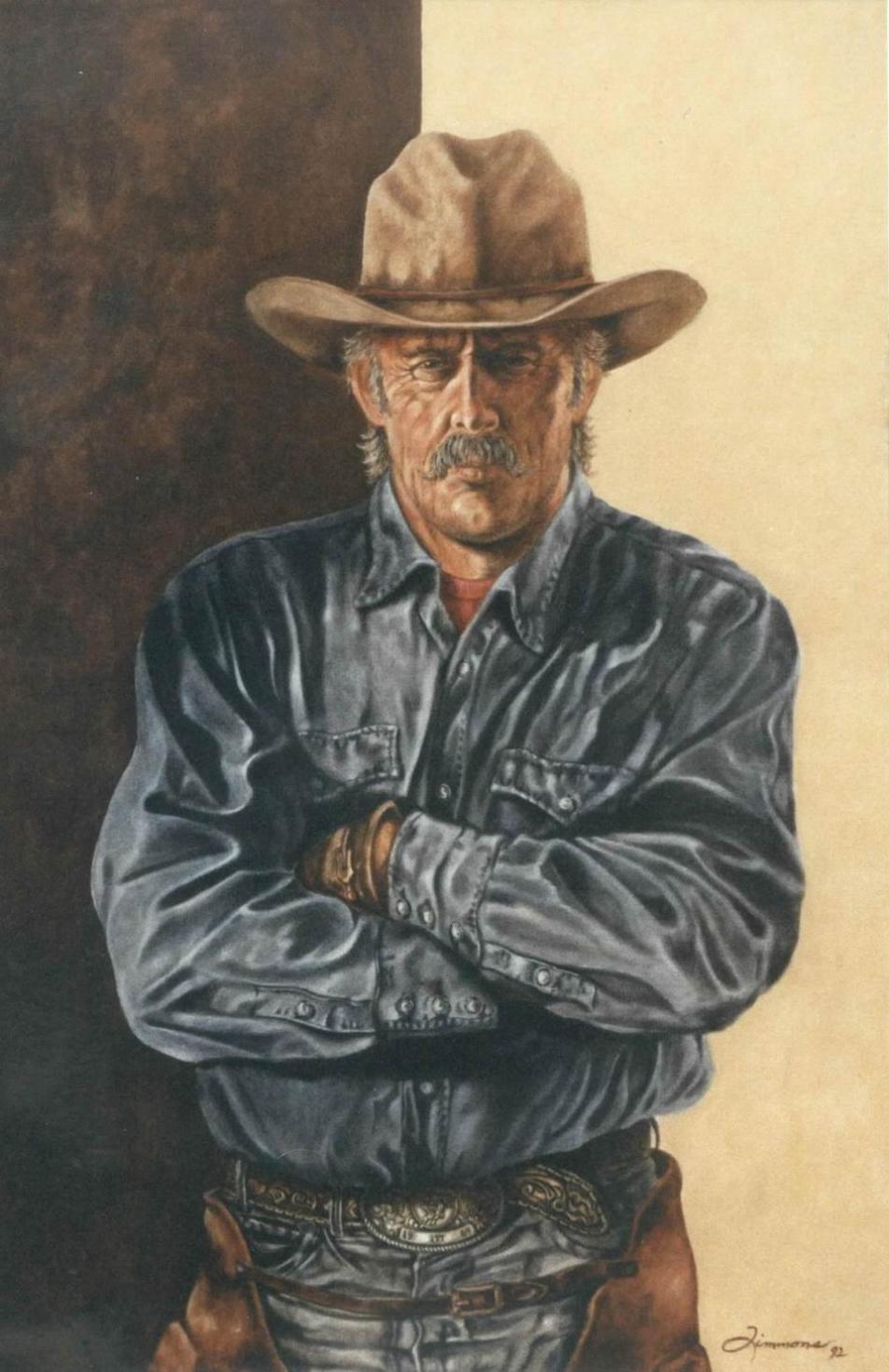 952x1469 Western Cowboy Portrait Painting In Oil - Painting Of A Cowboy