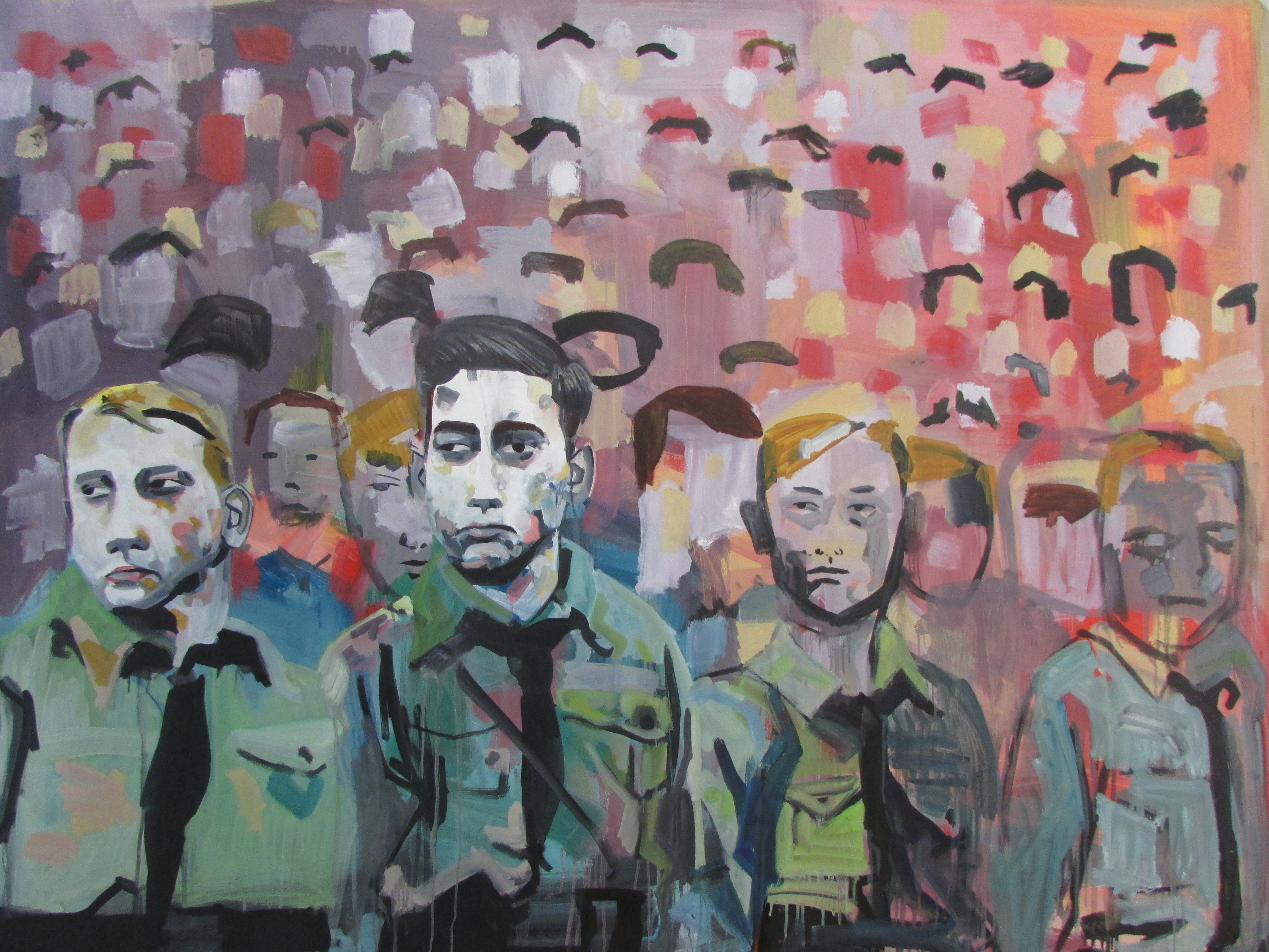 4608x3456 Painting Subject Matter On A Much Larger Scale Sean Moloney - Painting Of A Crowd