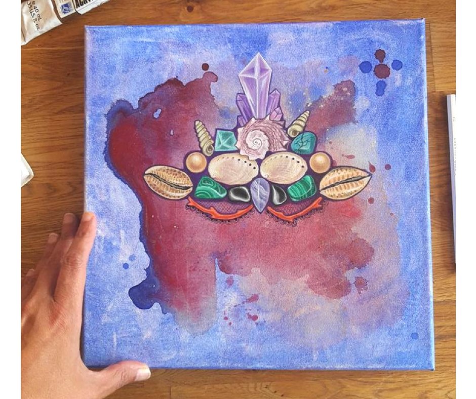 940x788 Shells Crown Painting - Painting Of A Crown