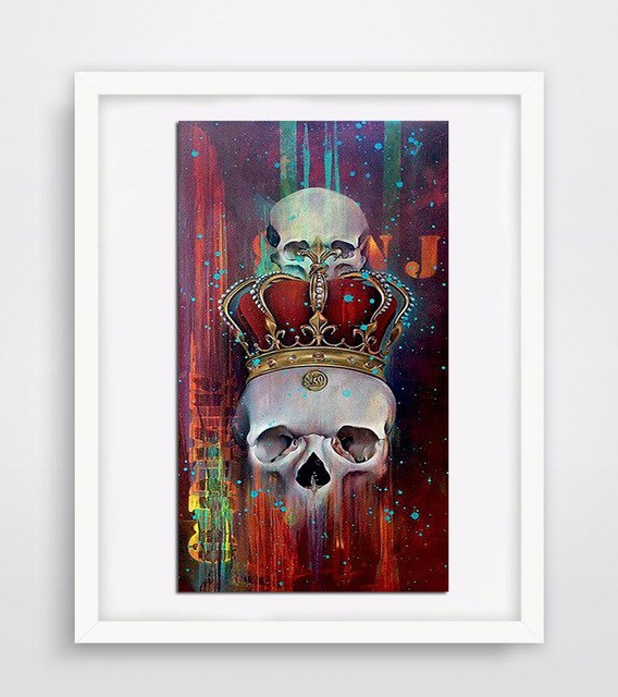 568x640 Diy Home Decoration Diamond Embroidery Skull And Crown Diamond - Painting Of A Crown