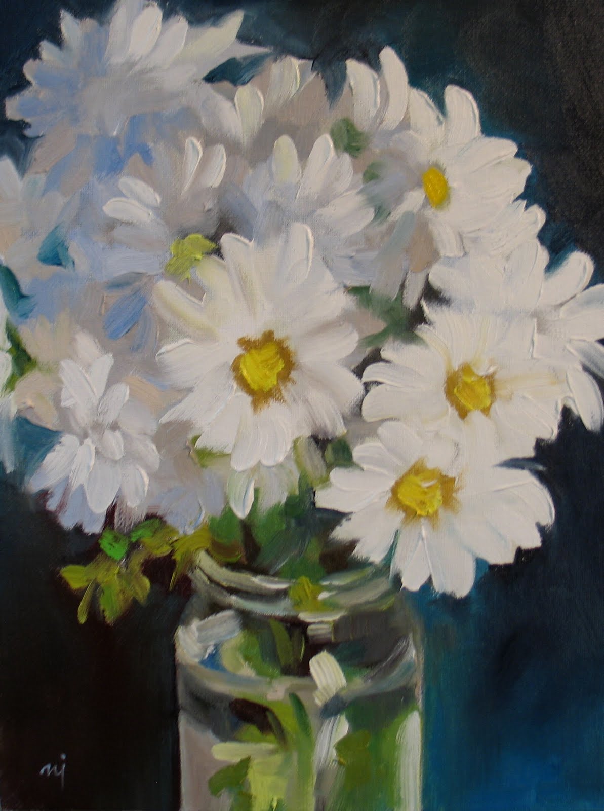 1193x1600 Nel's Everyday Painting Daisy Bouquet - Painting Of A Daisy