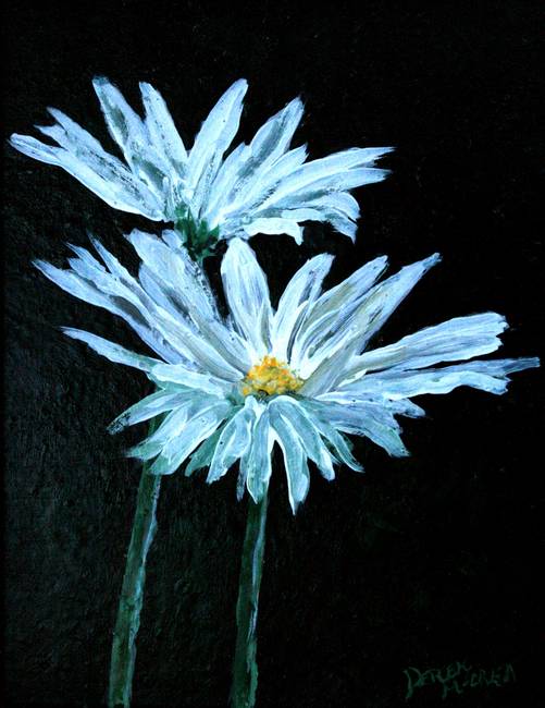 501x650 Daisy Flowers Delicate Oil Painting By Derek Mccrea - Painting Of A Daisy