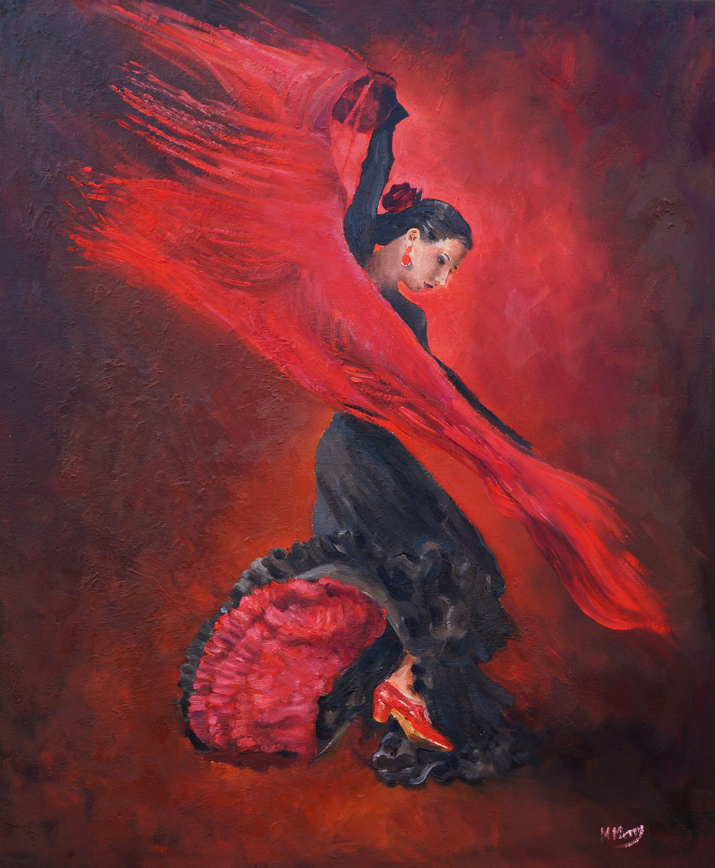 1402x1701 Flamenco In Oils Paintings Amp Prints Of Dancers - Painting Of A Dancer