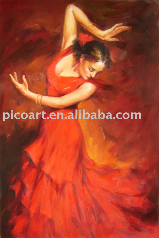 533x800 Impression Dance Oil Painting 100% Handmade On Canvas With High - Painting Of A Dancer