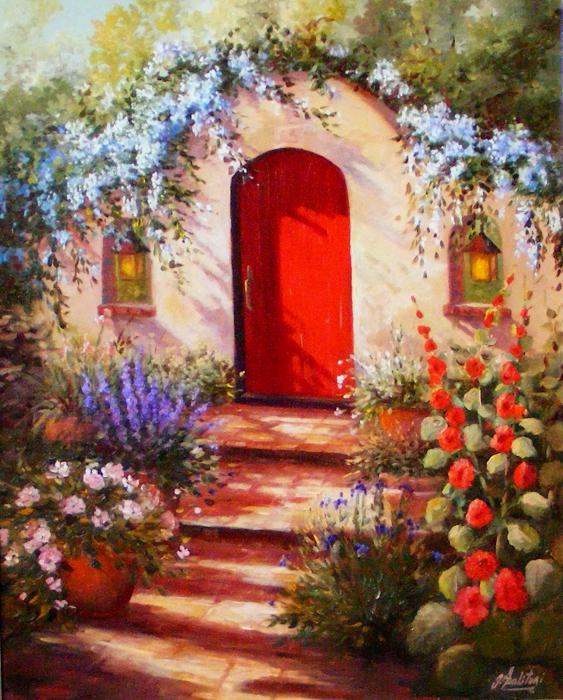 563x700 Red Door Painting The Art Within - Painting Of A Door