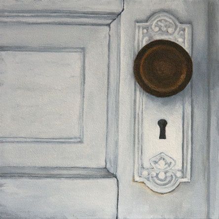444x444 Lodge Door - Painting Of A Door