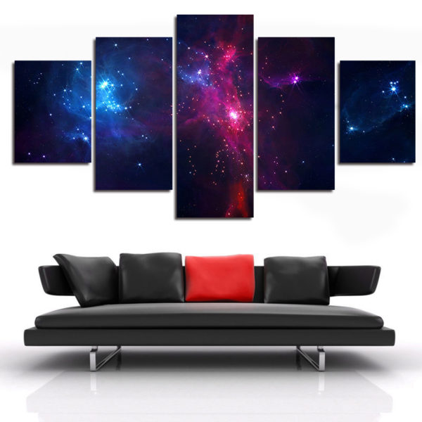 600x600 5 Set Painting Galaxy For Living Room - Painting Of A Galaxy