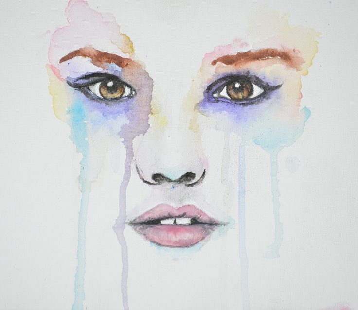Painting Of A Girl Crying