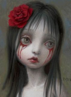 236x323 Image Result For Girl Crying Tears Of Blood Painting Tattoo - Painting Of A Girl Crying
