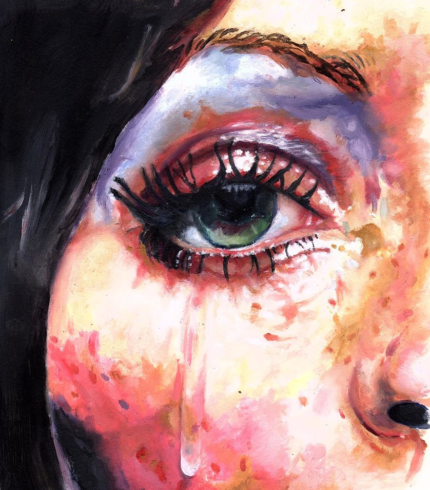 838x954 Some Women Cry By Femeitaly - Painting Of A Girl Crying